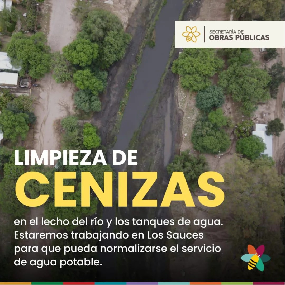 Trabajos de mantenimiento en el río y tanques de agua