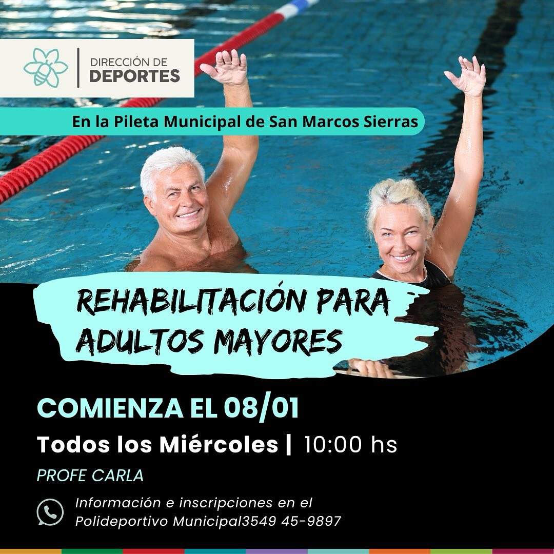 Natación y rehabilitación para adultos mayores