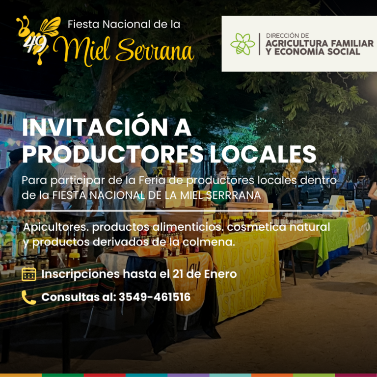 ¡PARTICIPÁ EN LA FIESTA NACIONAL DE LA MIEL SERRANA!