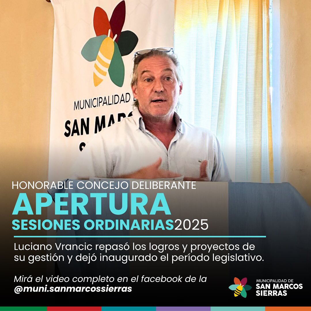 Inició el período legislativo con un balance y anuncios clave para San Marcos Sierras