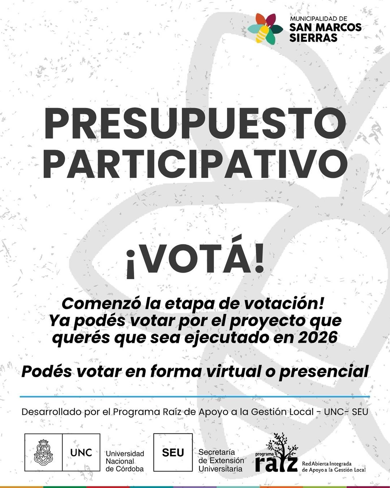 ¡Ya podés votar en el Presupuesto Participativo 2025!