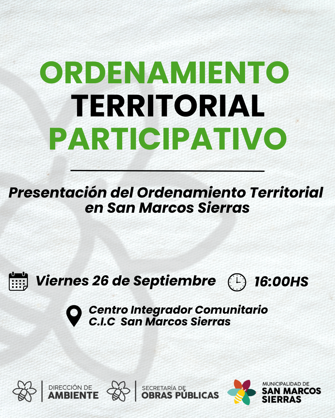 Presentación del Ordenamiento Territorial en San Marcos Sierras