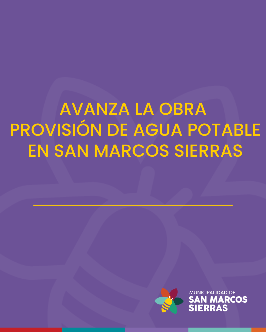 Avanza la obra de provisión de agua potable en San Marcos Sierras