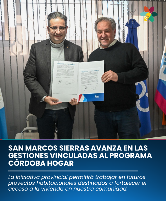 San Marcos Sierras avanza en las gestiones vinculadas al programa Córdoba Hogar
