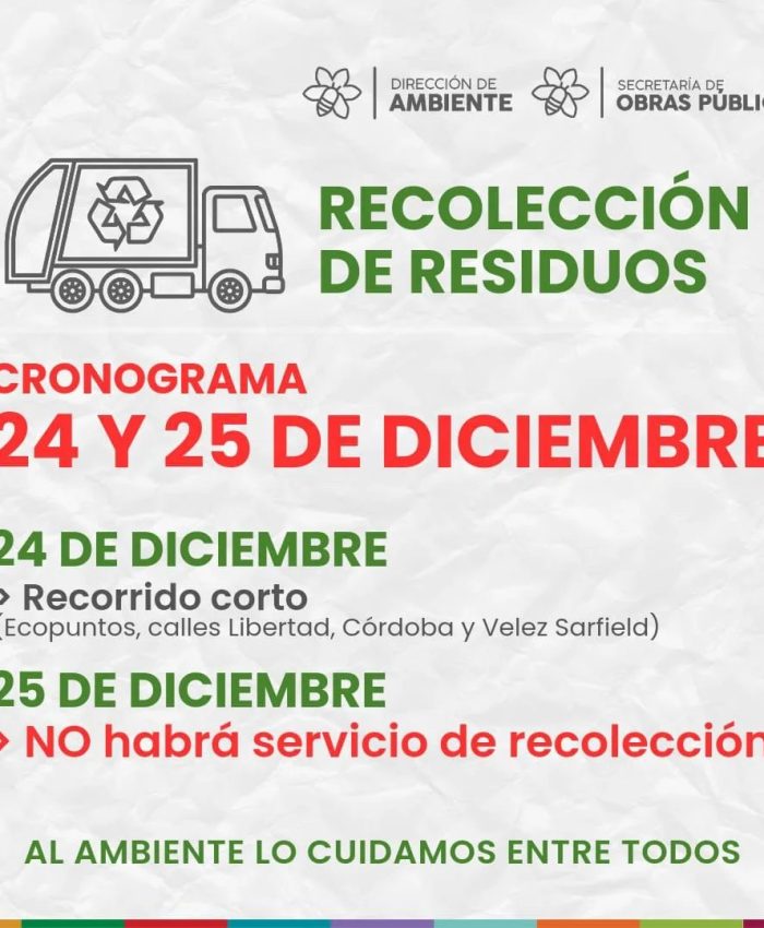 Recorrido de recolección de residuos