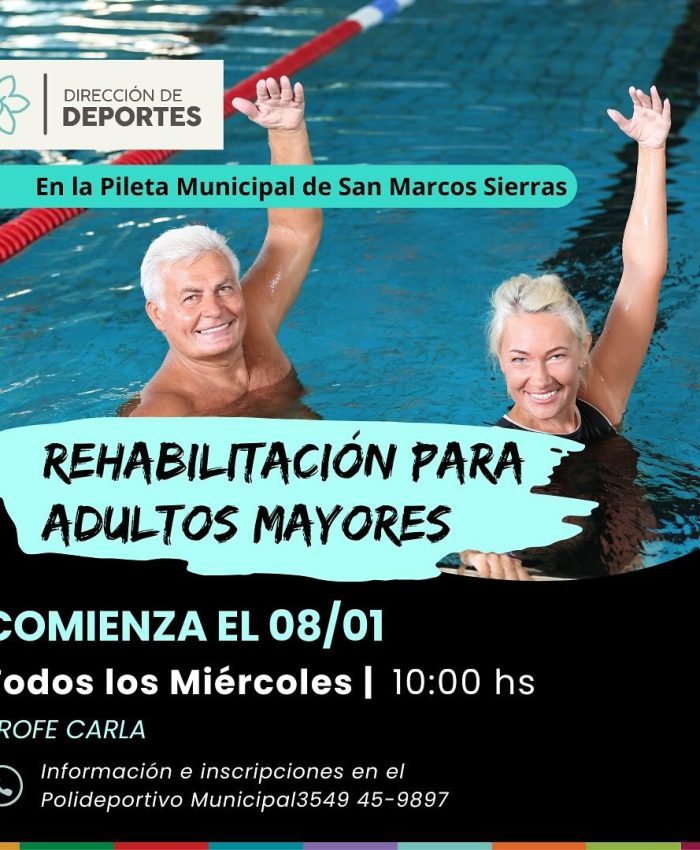 Natación y rehabilitación para adultos mayores