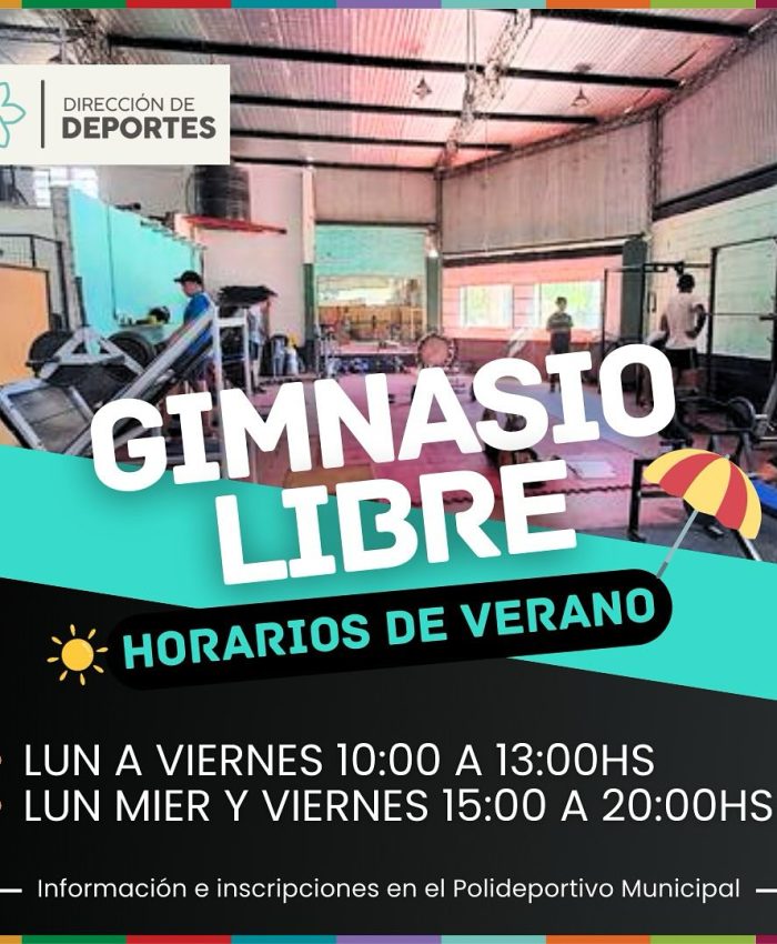 Gimnasio libre en el Polideportivo Municipal