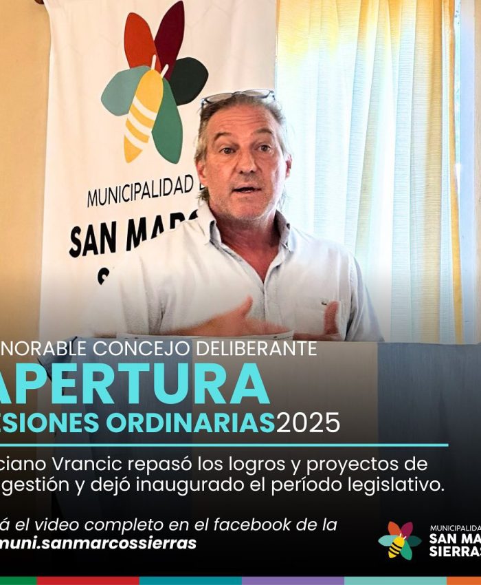 Inició el período legislativo con un balance y anuncios clave para San Marcos Sierras