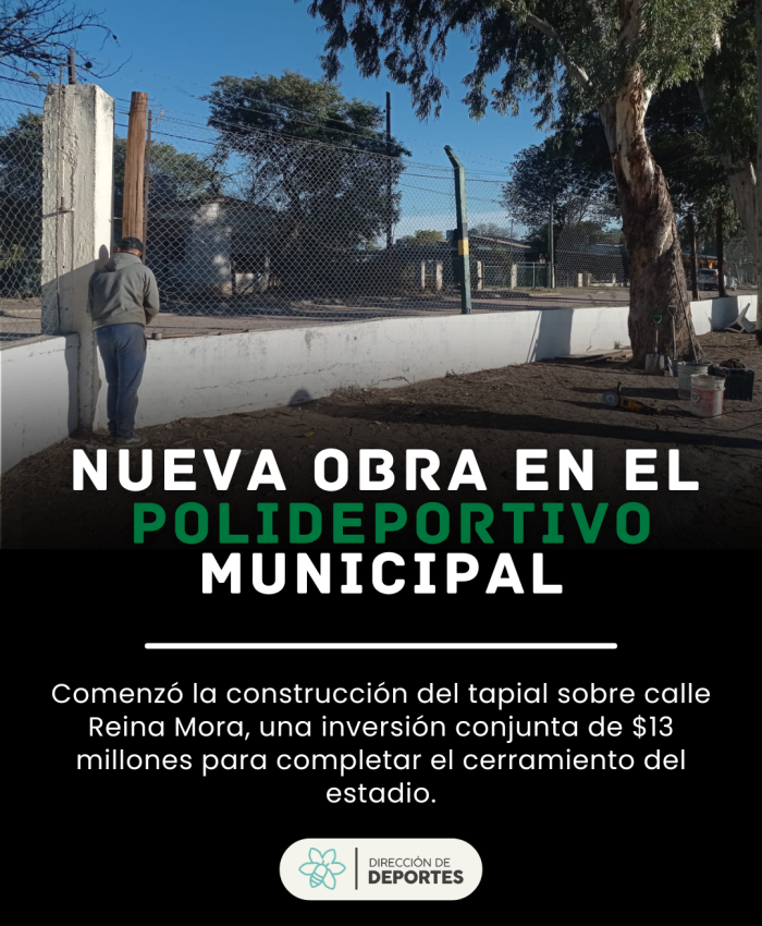 Comenzó una nueva obra en el Polideportivo Municipal