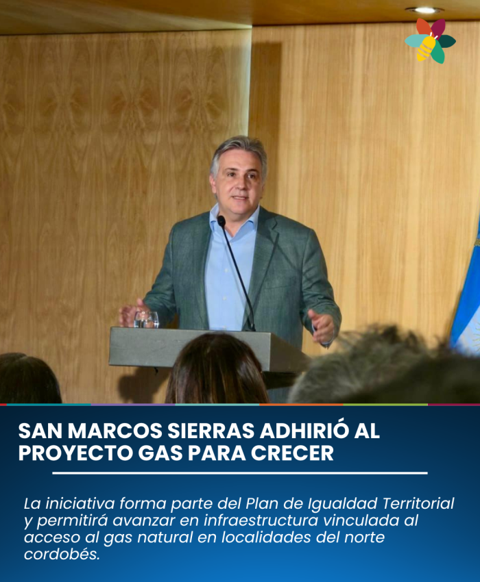 San Marcos Sierras adhirió al programa Gas para Crecer