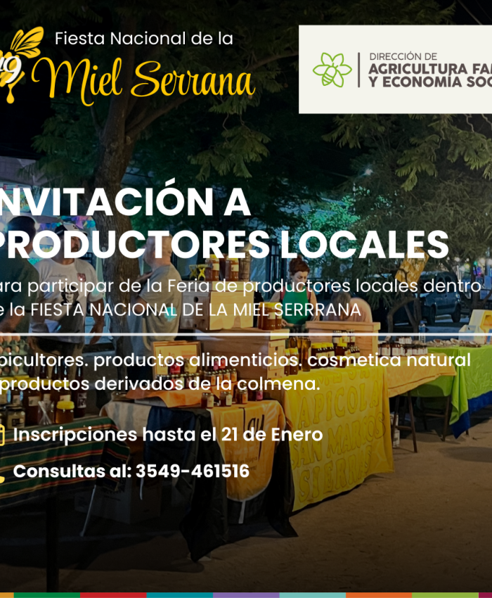 ¡PARTICIPÁ EN LA FIESTA NACIONAL DE LA MIEL SERRANA!