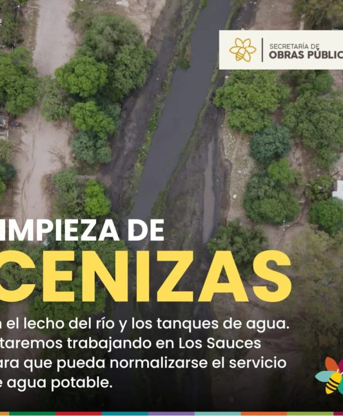 Trabajos de mantenimiento en el río y tanques de agua