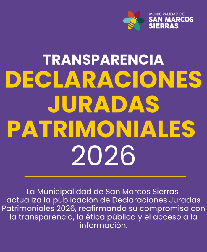 Transparencia  – Declaraciones Juradas Patrimoniales 2026