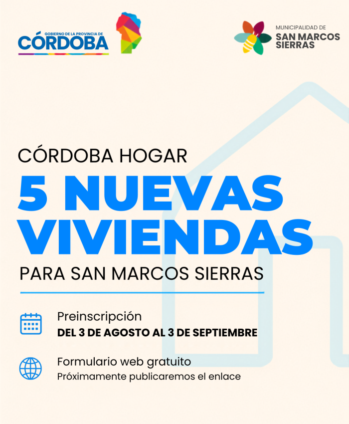 San Marcos Sierras contará con cinco nuevas viviendas